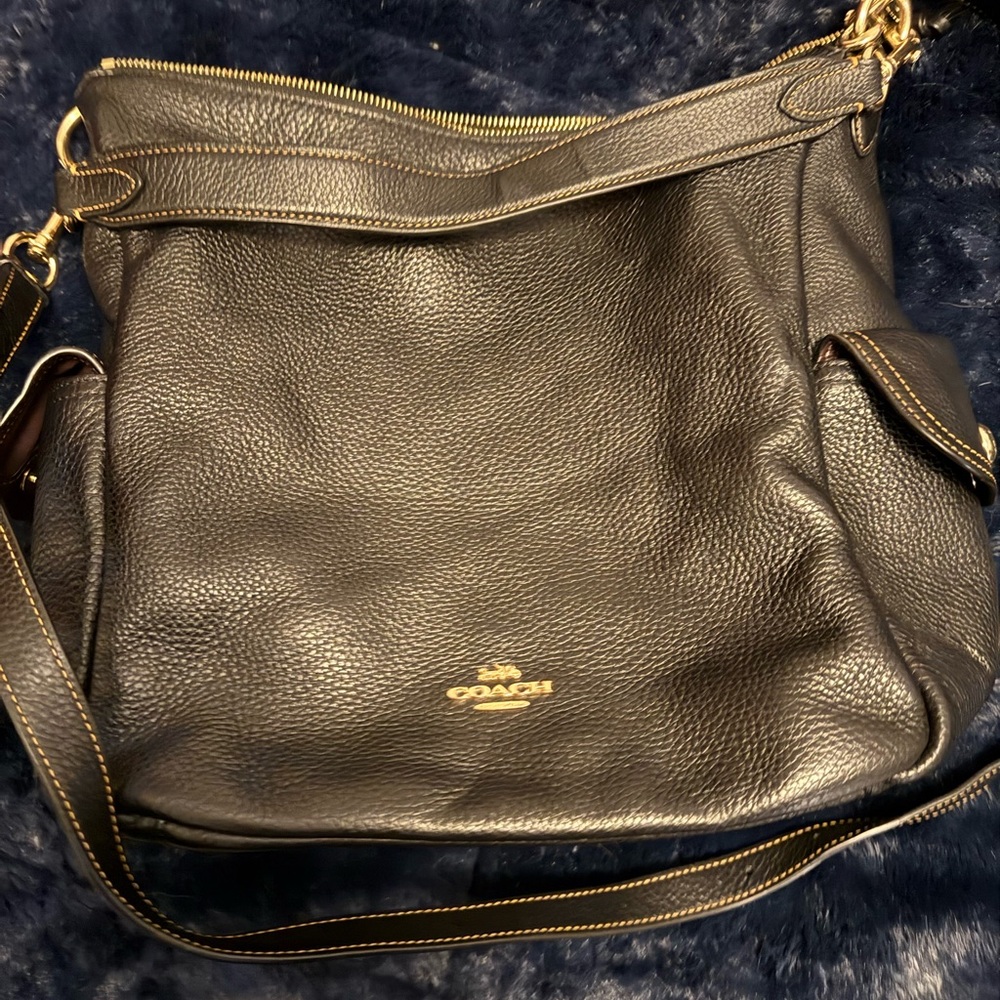 Coach Dark Brown Leather Shoulder Bag